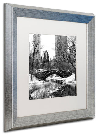 Philippe Hugonnard 'Gapstow Bridge Central Park' Matted Framed Art, 16x16