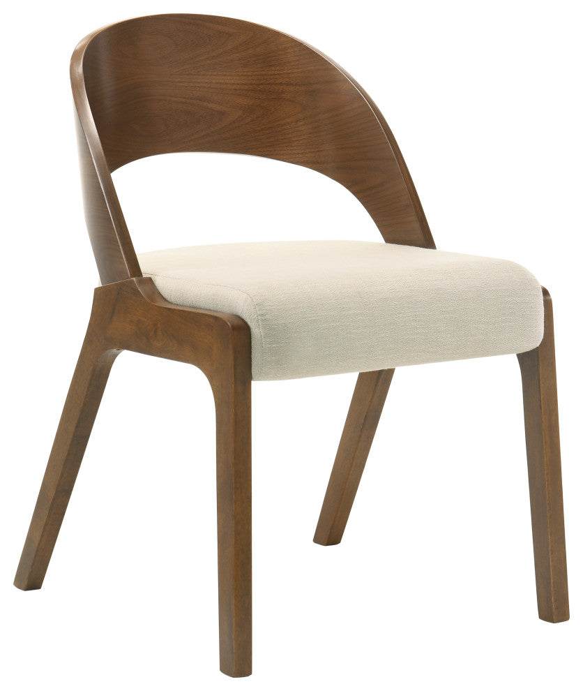 Woodson Linen-Like Polyester Dining Chair (Set of 2), Beige