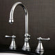 Kingston Brass Widespread Bathroom Faucet With Brass Pop-Up, Polished Chrome