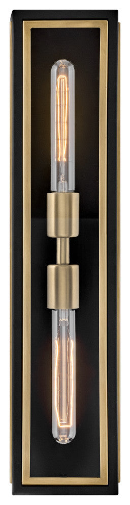 Hinkley Shaw Large Two Light Sconce, Black