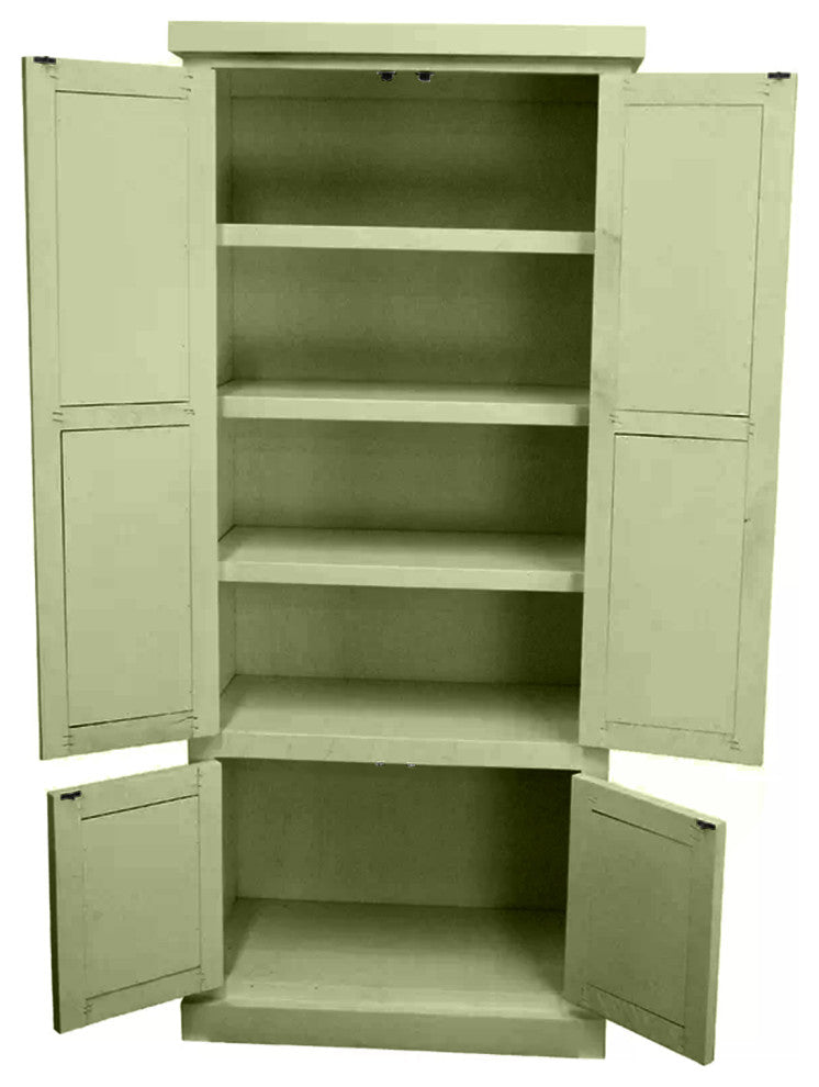 Rustic Kitchen Pantry Cabinet, Summer Sage