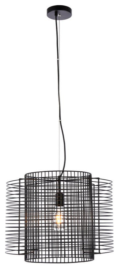 Delvin 1-Light Black Pendant