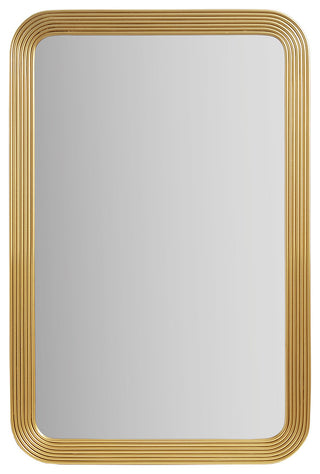 Madison Park Aurelia Rounded Rectangle Fluted Wall Mirror, Gold