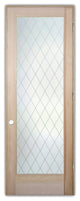 Interior Prehung Door or Interior Slab Door - Diamond Grid - Douglas Fir...