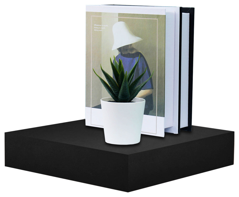 Mission Floating Shelf, Black, 10"