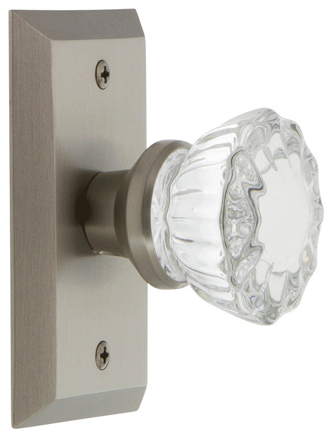 Nostalgic Warehouse STUCRY_SD_NK Crystal Solid Brass Single Dummy - Antique