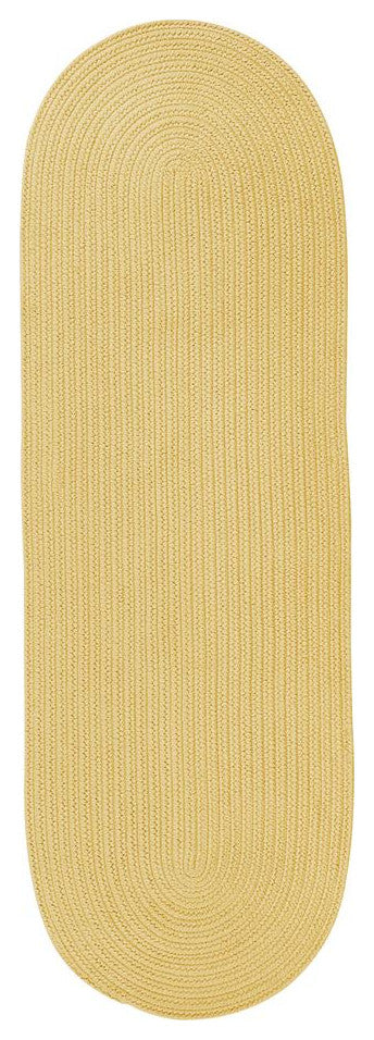 Colonial Mills Rug Reversible Flat-Braid, Oval Runner Yellow Runner, Oval