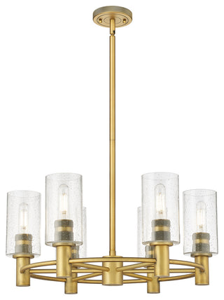 Innovations Crown Point 6 24" Chandelier Brushed Brass