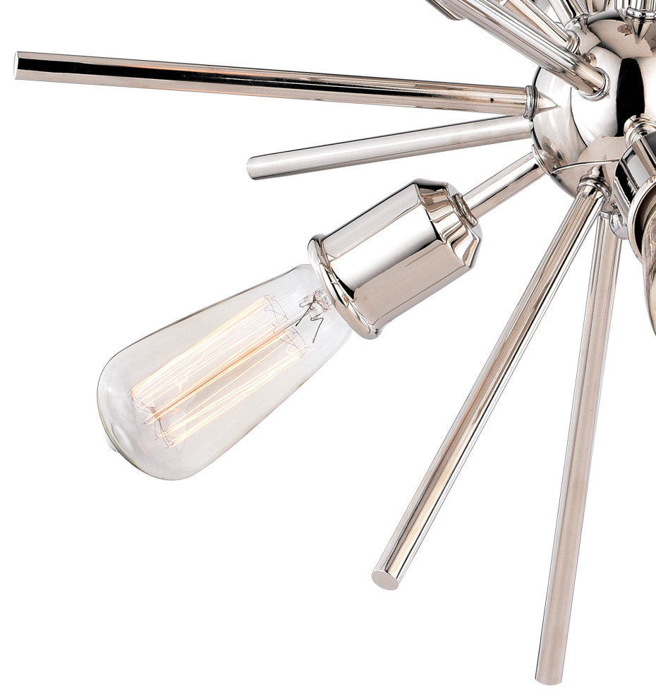 Estelle 6-Light Pendant, Polished Nickel