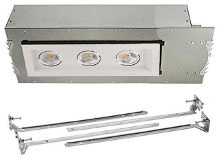 Mini Multiple LED Three-Light Housing With and-Light 3000K Flood, White