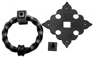Black Front Door Knocker Cast Iron Rustproof Finish Pack of 2 Renovators Supply