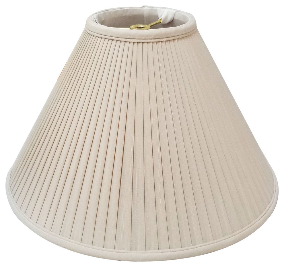 Coolie Empire Side Pleat Basic Lampshade, Beige, 5"x14"x9.5"