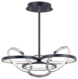 ET2 E24787 Gyro II 26"W LED Chandelier - Black and Polished Chrome