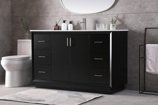 54" SIngle Bathroom Vanity, Black