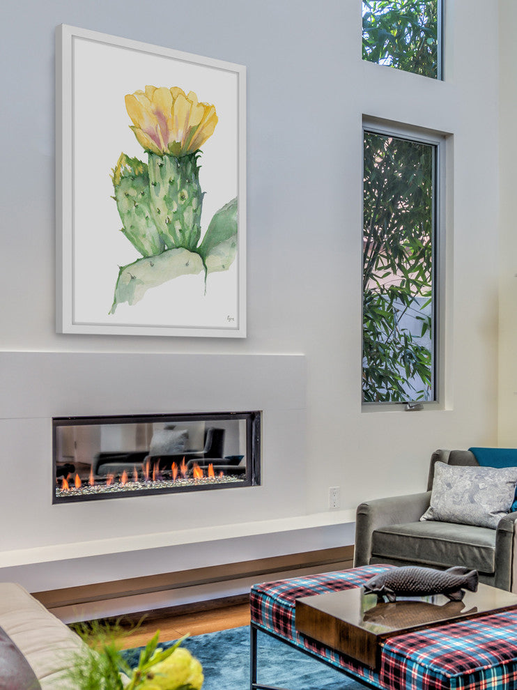 "Prickly Pear Cactus" Framed Painting Print, 16"x24"