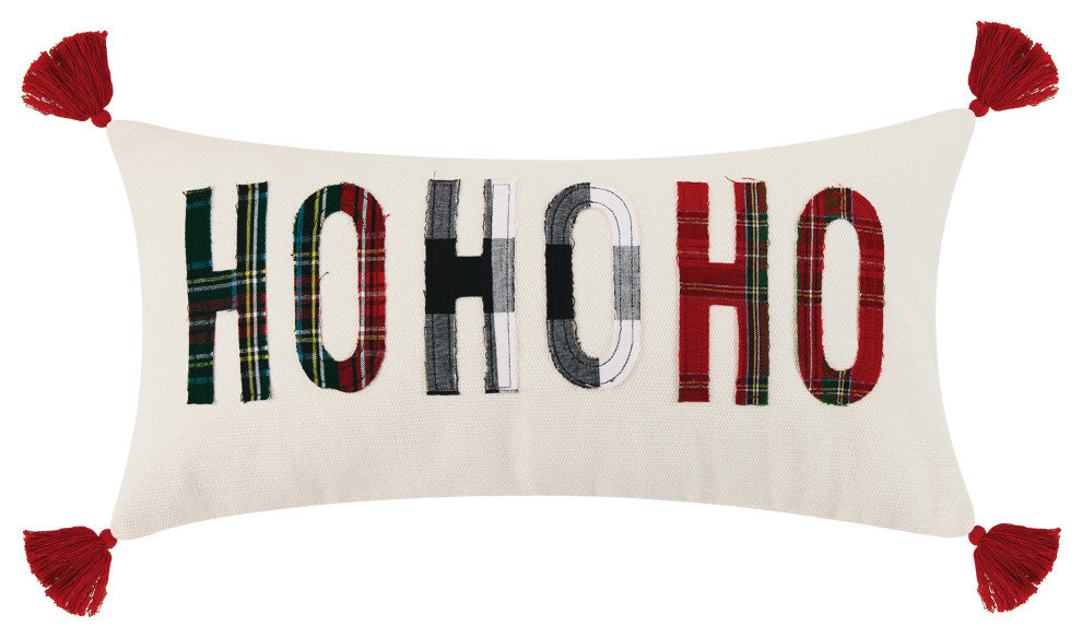 Ho Ho Ho Applique Pillow