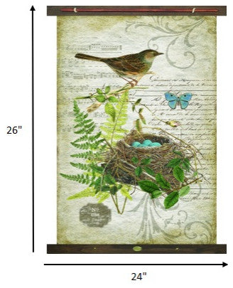 Vintage Song Bird Tapestry Wall Decor