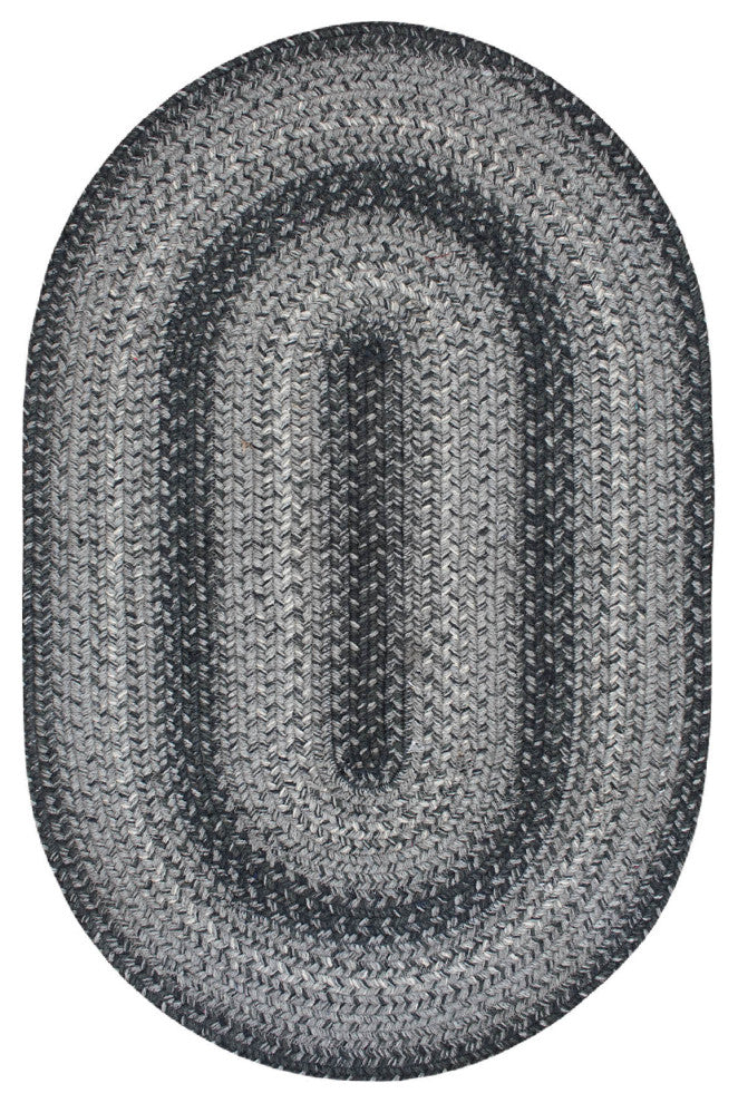 Homespice Decor - 5 x 8' Oval Flint Hill Jute Braided Rug