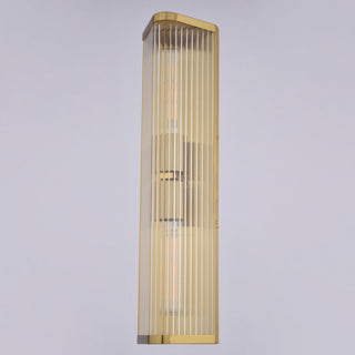 Barbier 2-Light Antique Gold Brass Modern Wall Sconce, Bathroom Vanity Fixture, Antique Gold