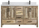 Malibu Mango 60 Double Sink Bathroom Vanity in Natural 2" Empira Quartz