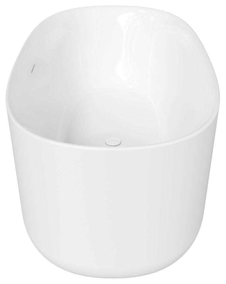 Perlato Spessa 59" Freestanding Soaking Tub, White