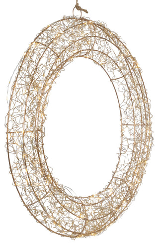 18" LED Lighted Wire Wreath Outdoor Christmas Decoration