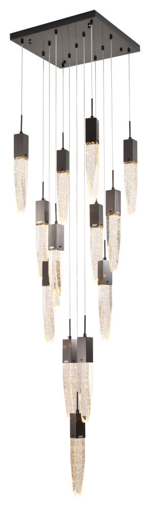 Bethel International ADS23C20BG 13 Light Chandelier, Black