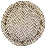 Natural Geo Moray Jute/Reed Decorative Cushioned Accent Stool, Light Brown