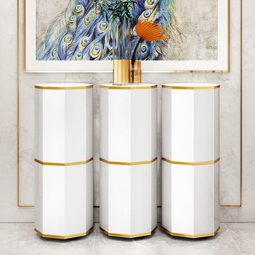 Round Swivel Shoes Storage Cabinet Tall And Narrow Shoe Cabinet Closet White, Medium
