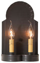 Hanover Double Wall Sconce, Kettle Black