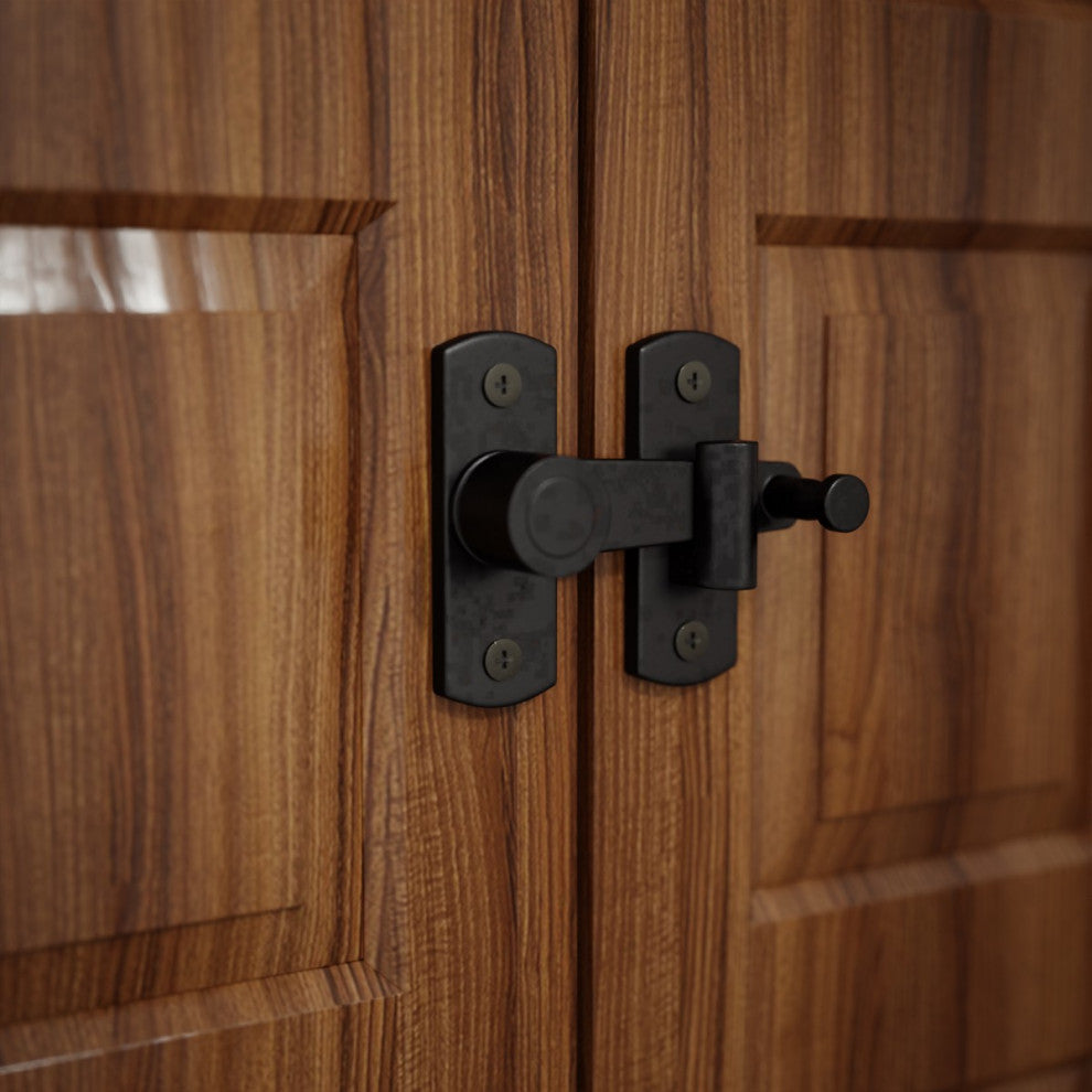 Black Brass Cabinet Flip H Latch 2" H Flush Mount Bronze Locks Renovators Supply