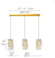 MIRODEMIÂ® Mioglia | Art Deco Copper LED Crystal Pendant Lamp, Style B