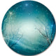 Blue Winter Fantasy Forest, Landscape Photo Disc Metal Wall Art, 11"