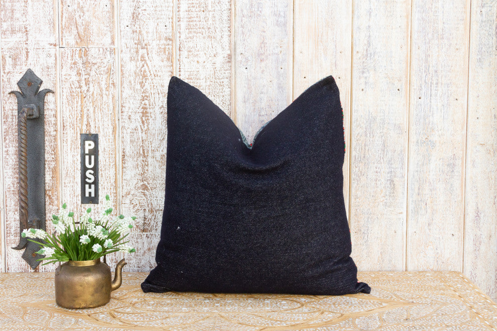 Large Antique Hmong Floral Pillow