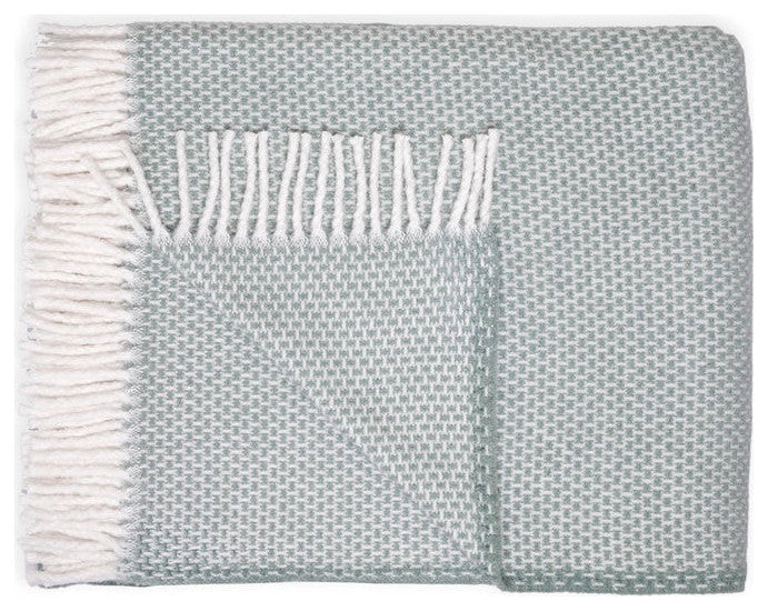 Soft Sage Links Pattern Throw Blanket