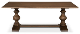 Lionisio Rectangle Trestle Dining Table Brown Traditional