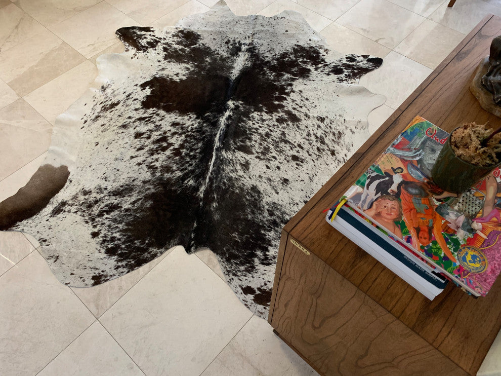 Cowhide Rug Salt and Pepper Black and White