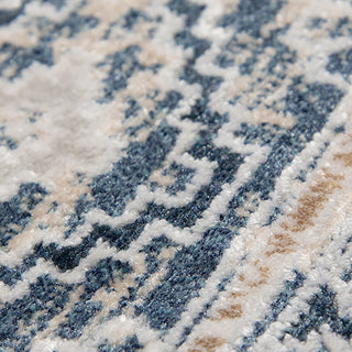 Haleena Inca Navy/Gold Polyester Blend Area Rug, 2'x3'