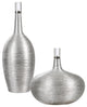 Uttermost Gatsby Silver Ribbed Bottles, S/2