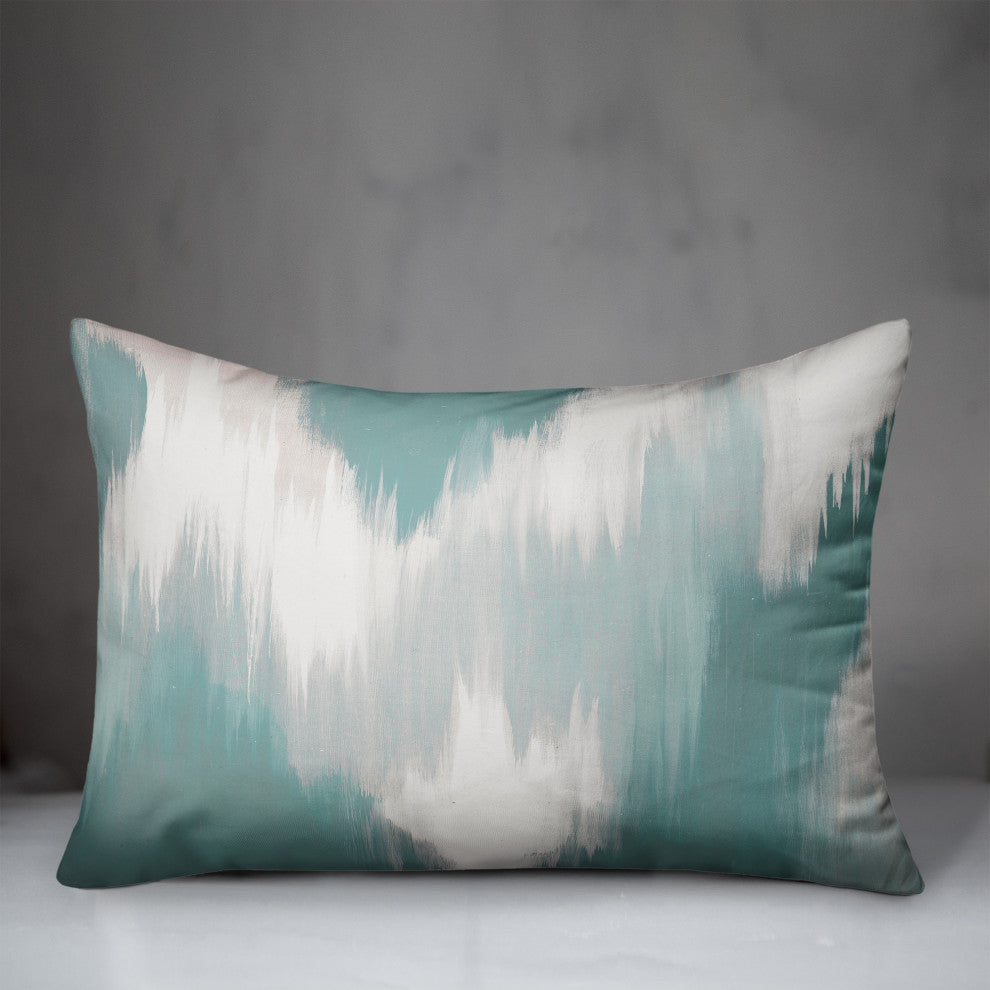 Teal Splotches 20x14 Spun Poly Pillow