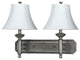 60W Pineapple Hotel Wall Lamp, Antique Silver Finish, White Shade