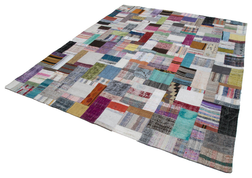 Rug N Carpet - Handmade Turkish 8' 3'' x 10' 0'' Rustic Patchwork Kilim Rug