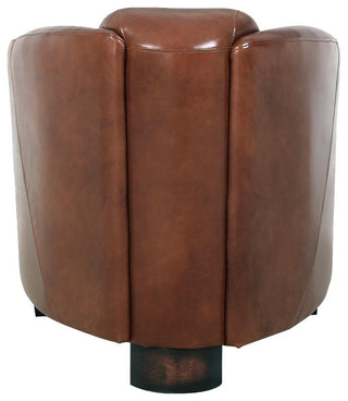Pasargad Home Madison Top Grain Leather Upholstered Armchair, Brown