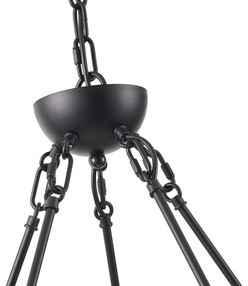 12-Light Wagon Wheel Ceiling Light Candle Style Pendant