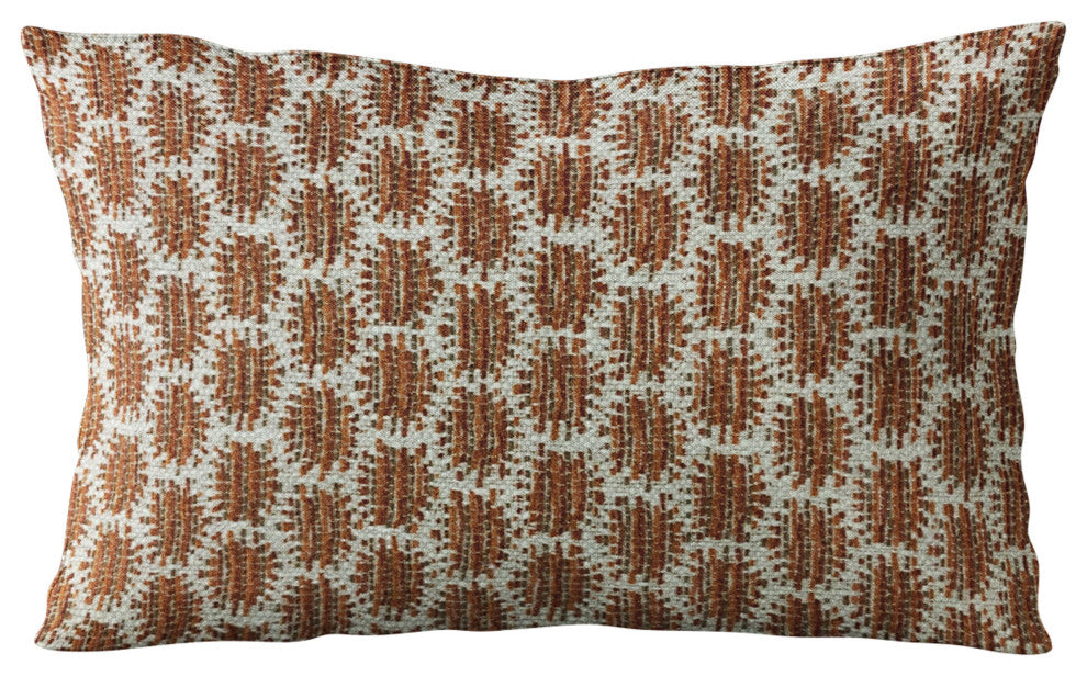 Plutus Brown Eyelashes Dot Luxury Throw Pillow, 12"x20"
