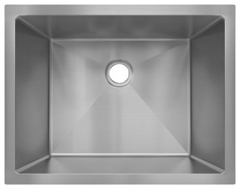 Sinber Single Bowl Kitchen Sink with 304 Stainless Steel Satin Finish, 23"x18"x9", Undermount