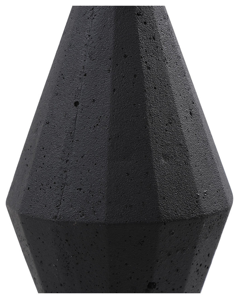 Uttermost 17916 Alize 14" Tall Crystal and Rice Stone Abstract - Crystal /