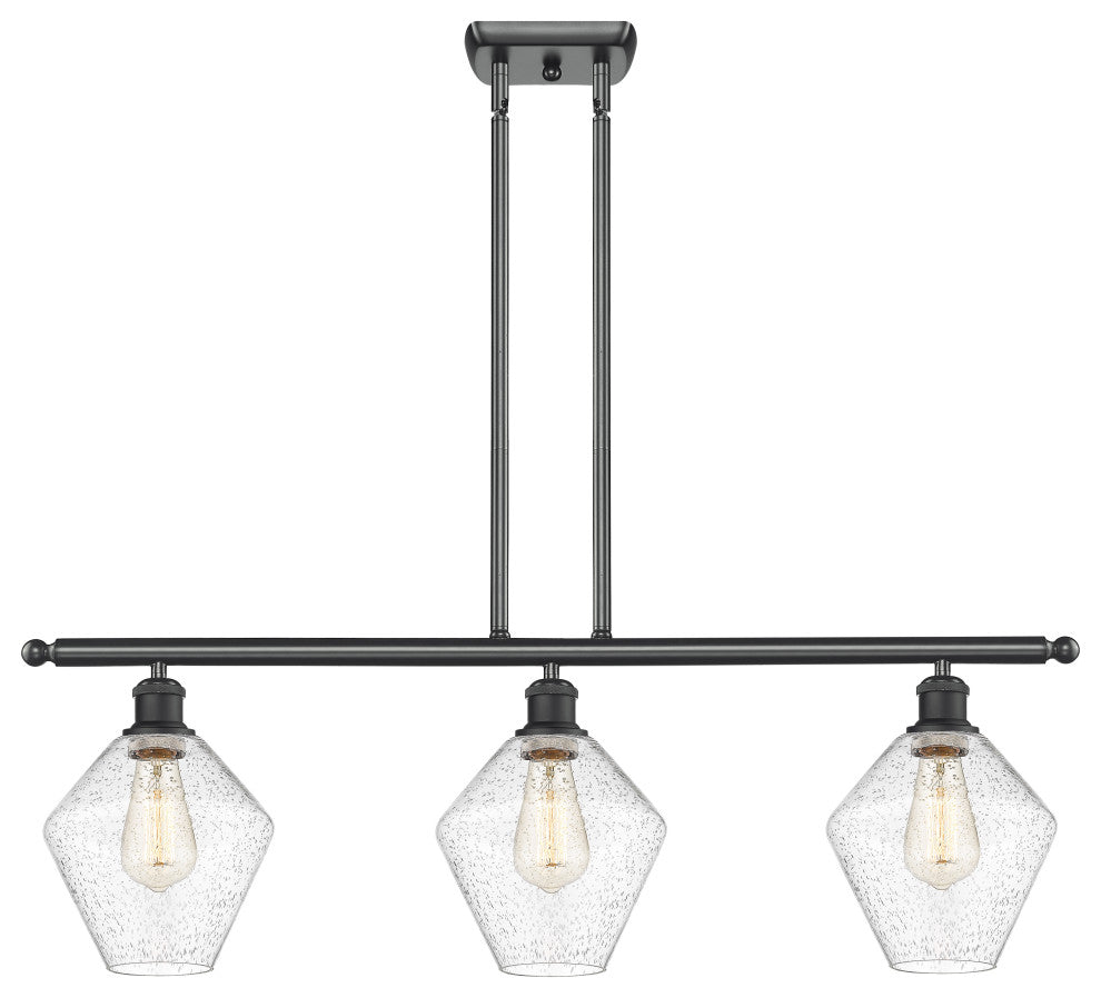 Innovations 516-3I-BK-G654-8-LED 3-Light Island Light, Matte Black