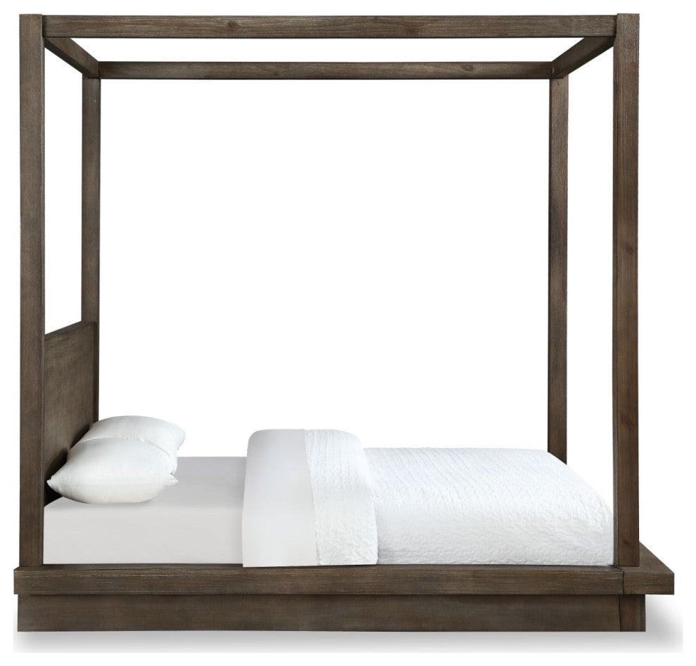 Modus Melbourne California-King Canopy Bed in Dark Pine