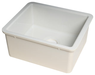 ALFI brand AB2017 20" White Single Bowl Fireclay Undermount Kitchen Sink